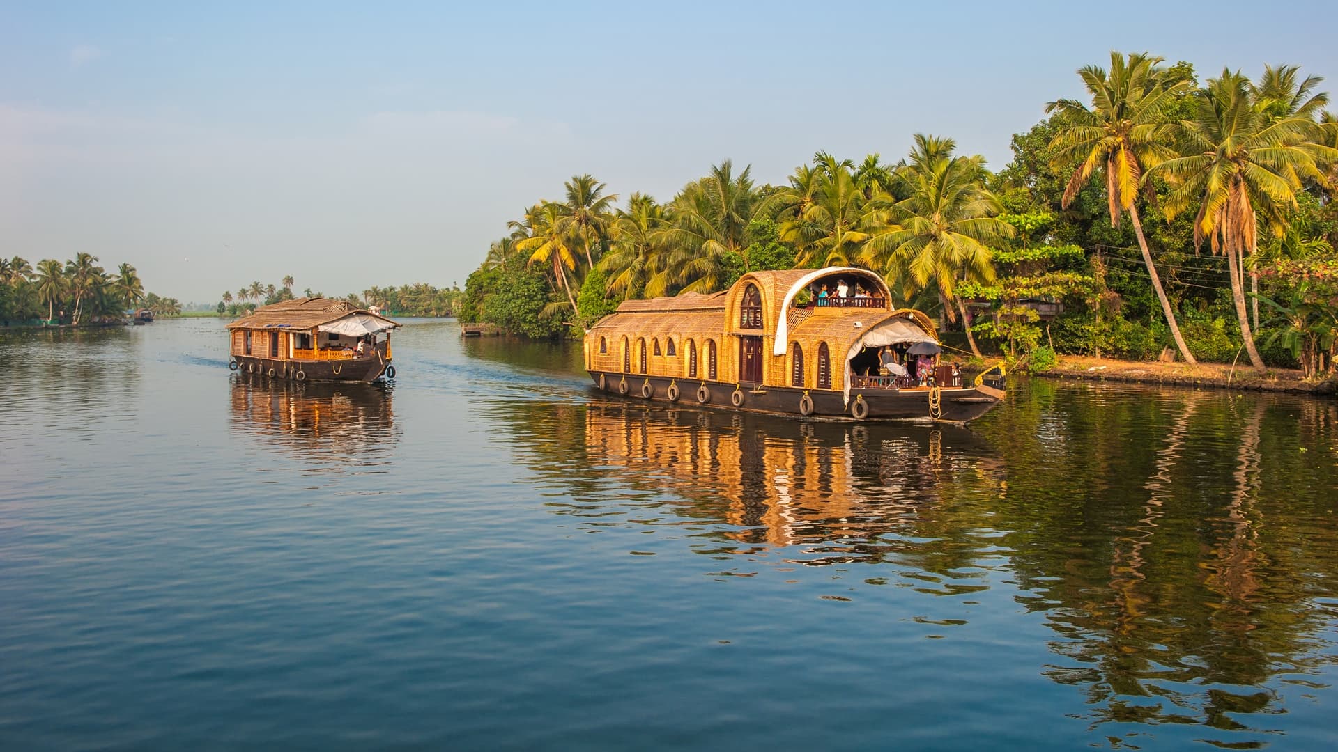 Traditional Kerala houseboat
